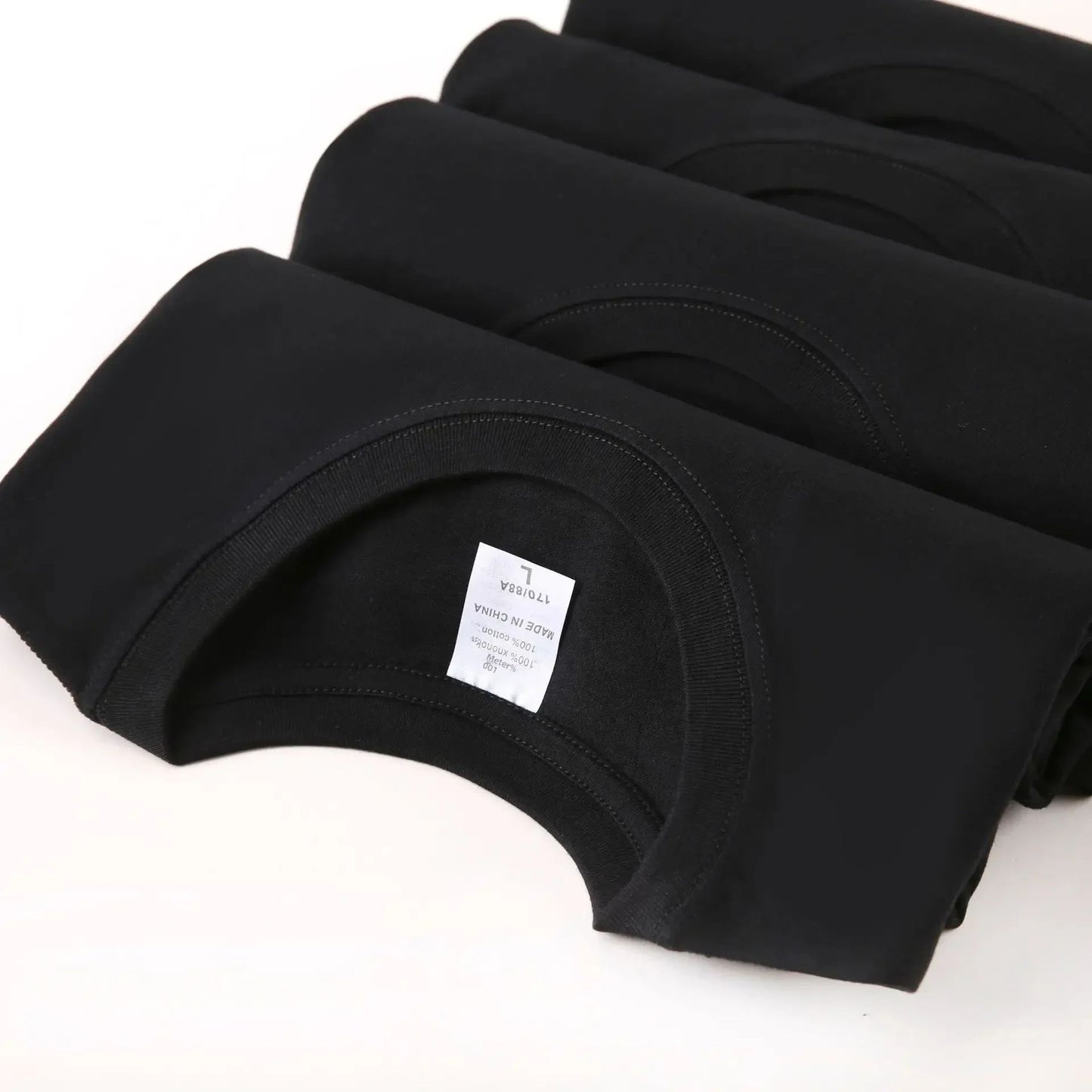 Heavy Cotton Men's Long Sleeve T Shirt Solid Color Cotton Bottom Shirt Half Sleeve 100% Cotton T Shirt Korean Tee