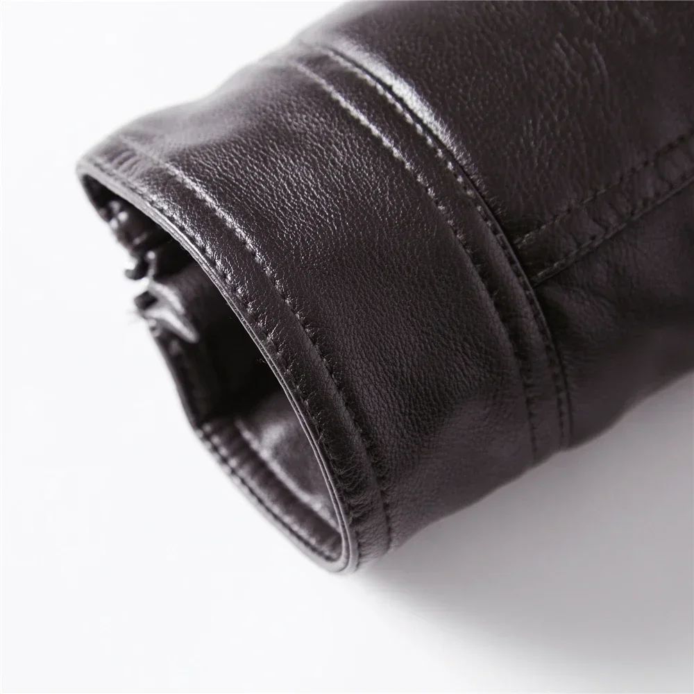 Streetwear Biker Jacket Coat Fashion Men Leather Jacket Slim Fit Autumn Winter Coat Men Fur Lined Men Motorcycle New Jacket