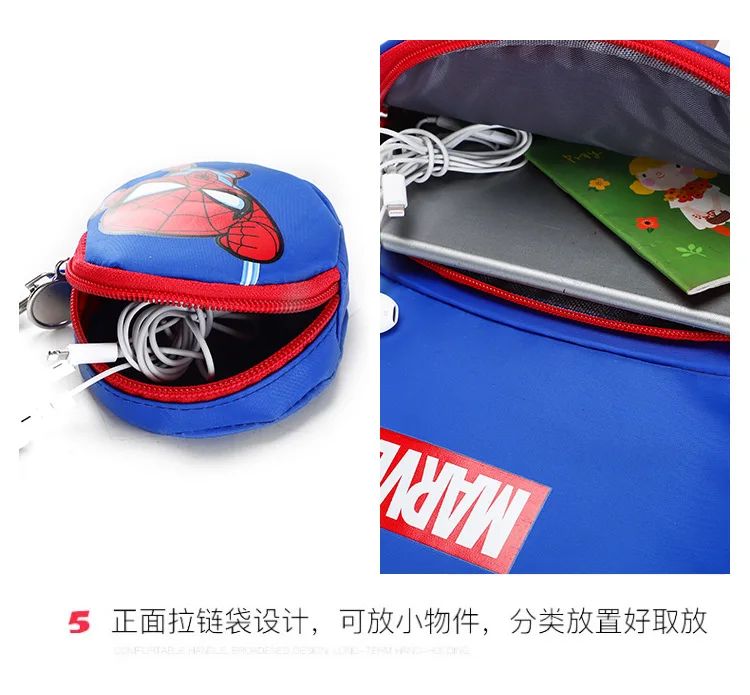 Novas Mochilas Escolares Infantis Meninos Meninas Homem-Aranha Desenho Animado Mochilas Infantis para Jardim de Infância Mochilas Ortopédicas para Crianças de 4 a 13 Anos