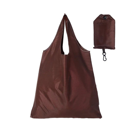 Portable Reusable Shopping Bag Oxford Washed Solid Color Grocery Purse Foldable Waterproof Ripstop Shoulder Handbag Supermarket