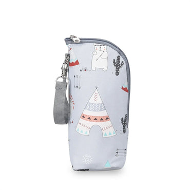 Baby Bottle Warmer Bag Portable Infant Feeding Bottle Aluminum Foil Insulation Outing Stroller Hanging Bag for Storage Cups