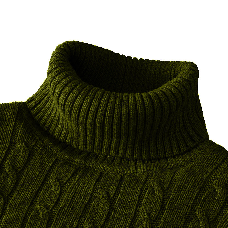 Winter Turtleneck Sweater New Men's Casual Rollneck Knitted Swatshirts Warm Men Jumper Wool Autum Sweaters