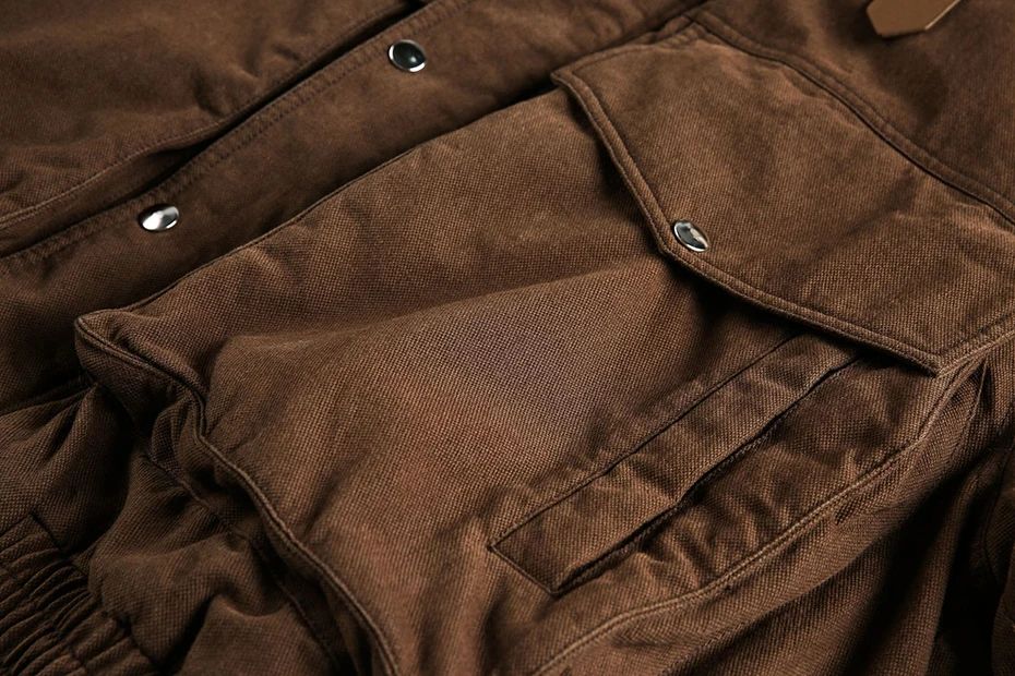 ?Mirrordust?Winter Jackets Men Thicken Warm Coat Vintage Loose Padded Jackets Big Pocket Fur Collar Jackets Outwear Unisex