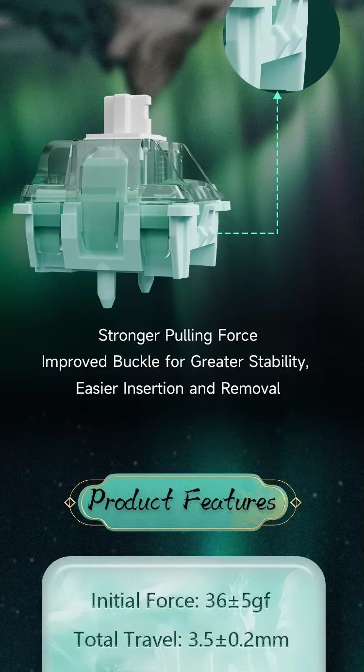 GATERON Magnetic Jade Pro Switch Linear Ajustável Teclado Mecânico Magnético Personalizado Jogos Magnéticos Chaves Hifi Keystroke
