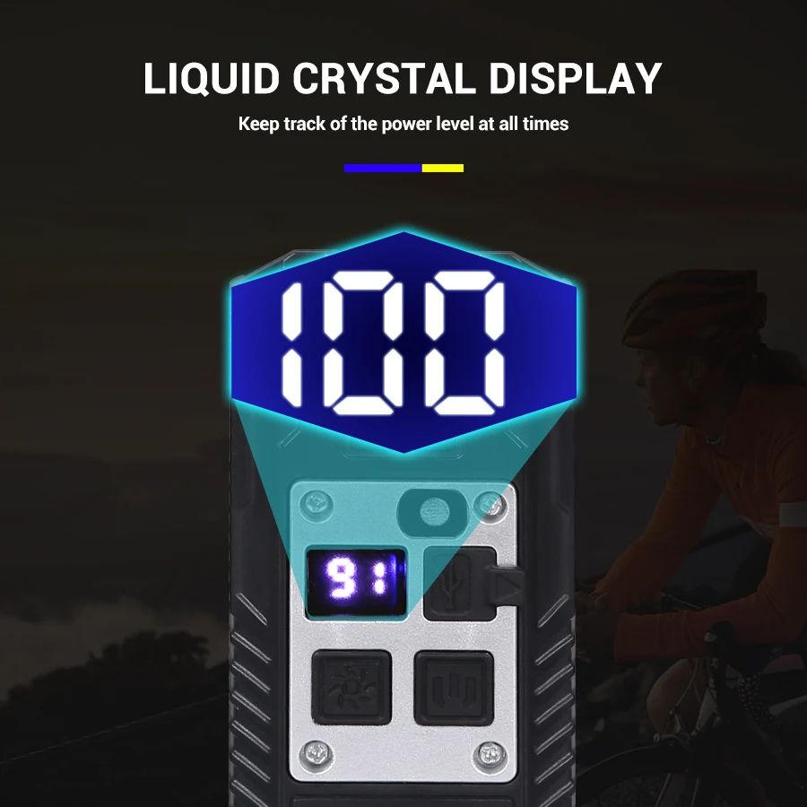 Rechargeable Bike Bicycle Front Lights 9 LED MTB Road Bike Headlight Tail Warning Lamp Waterproof Flashlight Cycling Accessories