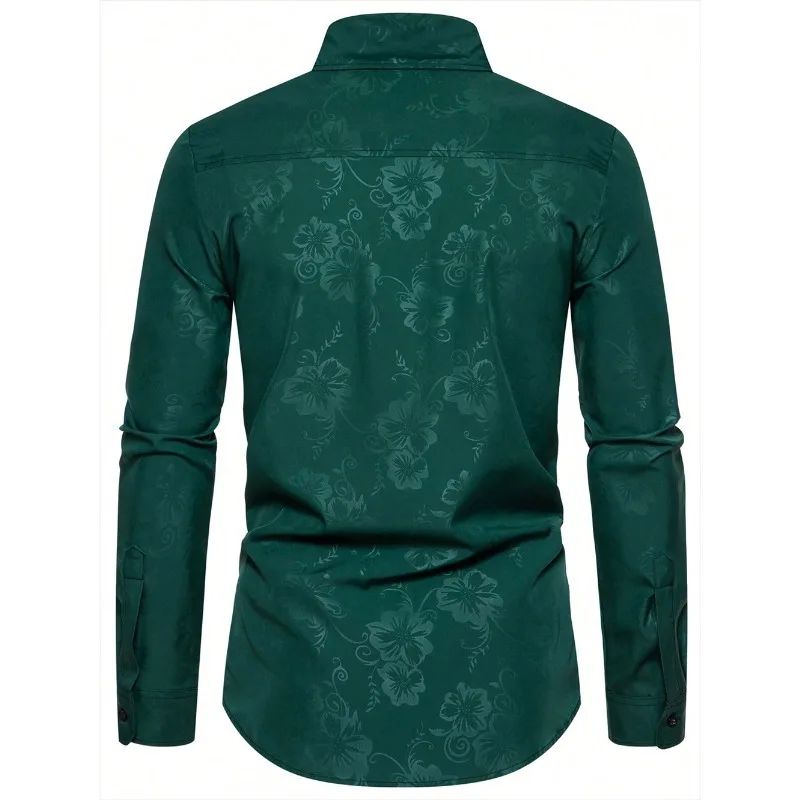 Bolubao Men Shirt Fashion Brand New arrival Long Sleeve Printed Streetwear Male Casual Elastic Shirt