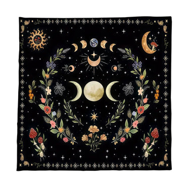 Colorful Tree Of Life Tarot Card Tablecloth Altar Cloth Pagan Pendulum Witchcraft Astrology Oracle Card Pad Divination Tools