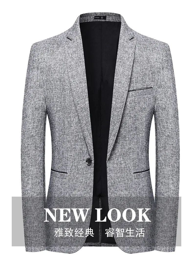 Blazers Fashion Business Everything Trend British Style Casual Slimming Solid Color Wedding Work Four Season Style Male Blazer