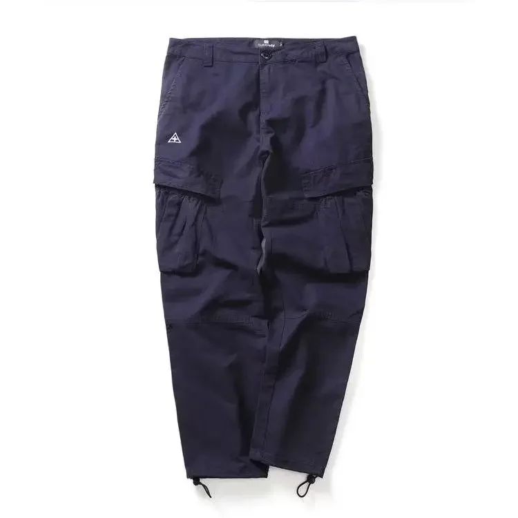 Male Trousers Stretch Loose Khaki Korean Men's Cargo Pants Big Size Aesthetic Harajuku High Quality With Stylish Long