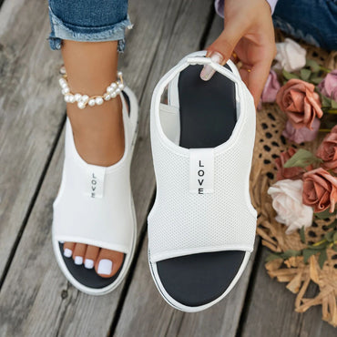 Mesh Women Sandals Open Toe Platform Shoes Female Summer Shoes 2025 Classic Breathable Slip on Sport Sandals Zapatillas De Mujer