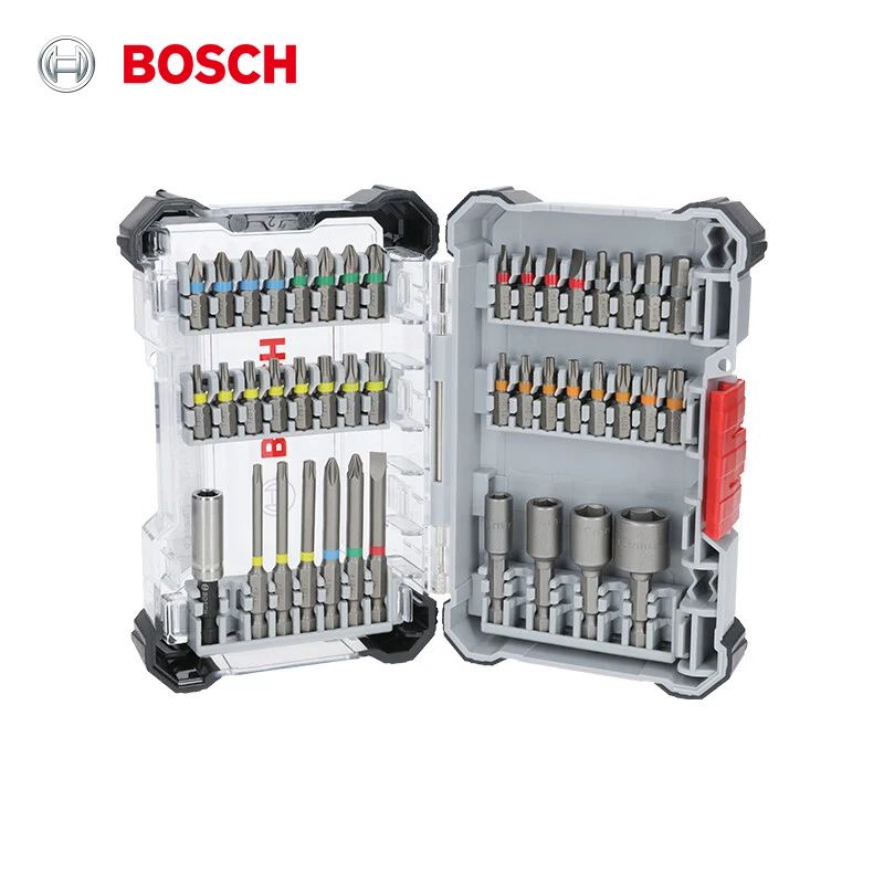 ? Kit de Pontas de Parafusadeira Bosch de 43 Peças com Controladora de Impacto Profissional Kit de Acessórios Bosch