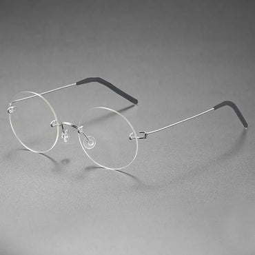 Round Blue Light Glasses Women Screwless Eyeglasses Frame Men 2025 New Women Round Denmark Korean Glasses Frame Vintage Eyewear