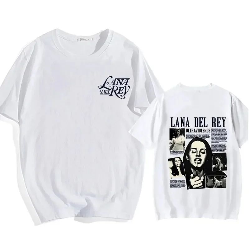 Lana Del Rey Singer Printing T-shirt Casual Loose Short Sleeve Soft Tee-shirt Summer Casual Men/Women Retro Vintage Tops T-shirt