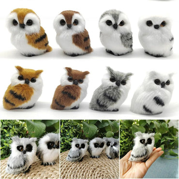 Simulation Owl Ornaments Plush Toys Cute Doll Artificial Fur Toy Christmas Tree Decor Pendant Christmas Gift For Kids Home Decor