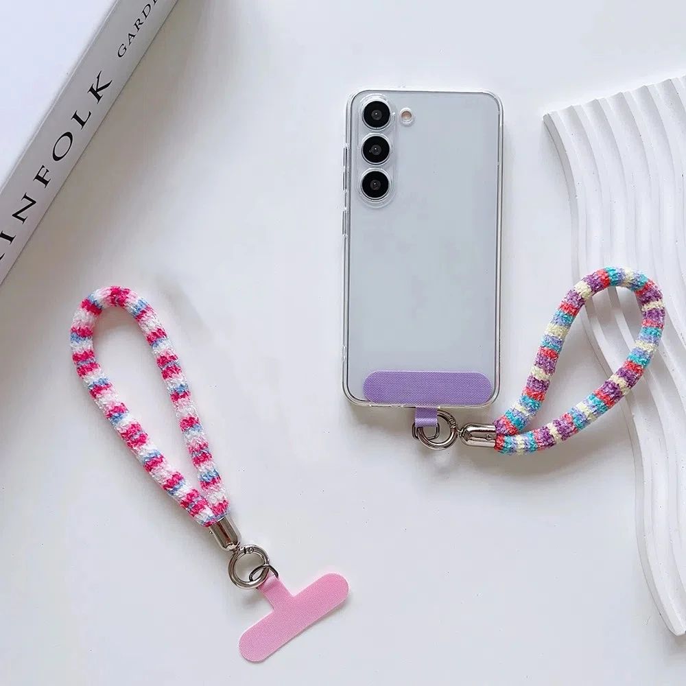 Autumn And Winter New For Mobile Phone Lanyard Colorful Camera Anti Loss Dopamine Wristband Rope Water Cup Bag Short Keychain