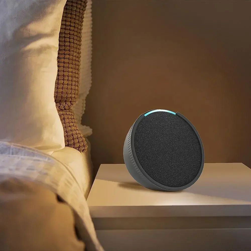 Capa Protetora Portátil de Silicone Antiderrapante para Alto-falante Echo Pop Capa Impermeável para Alto-falante Inteligente Acessórios para Amazon Echo Pop