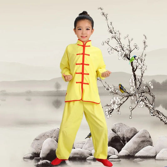 Kids Kung Fu Uniform Men Women Chinese Clothes Children's Sets Performance Boy Set Tai Chi Outfit Girl Wushu Costume Tang Suit