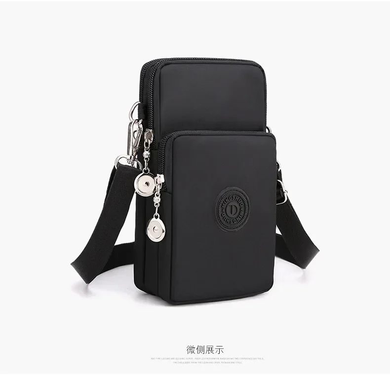 New Women Mobile Phone Bag Nylon Cell Phone Bag Coin Purse Strap Shoulder Bag Small Crossbody Bags for Women Wallet Travel Purse