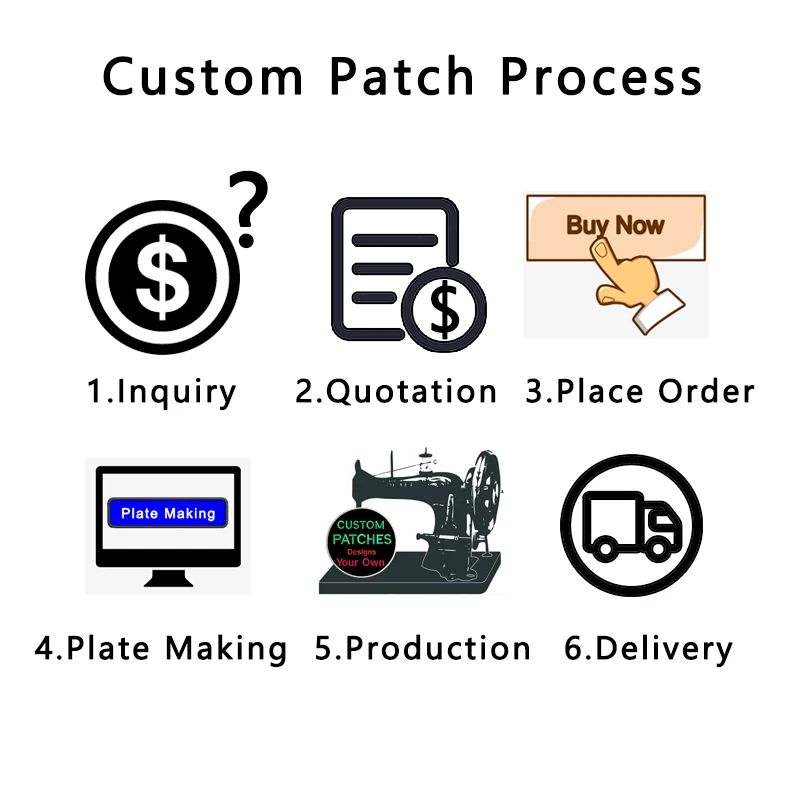 Custom Embroidery Patch Iron On Patches Logo Team Group Personalized DIY Fusible Patch Hook & Loop Patch For Clothing Moq 10pcs