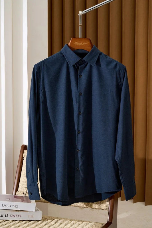 Bri 25ss Italian cashmere blend long-sleeved business casual shirt