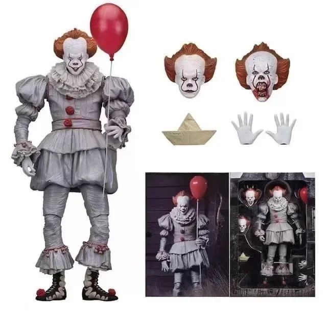 NEW NECA The Many Faces Of Pennywise Action Figure Change Face Pennywise Toys Collectible Model Birthday Gift