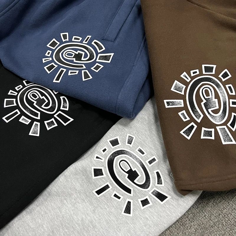 American High Street Black Sweatpants ADWYSD Pants Sunroll Fleece Zipper Pocket Men Women Cleanfit Trousers