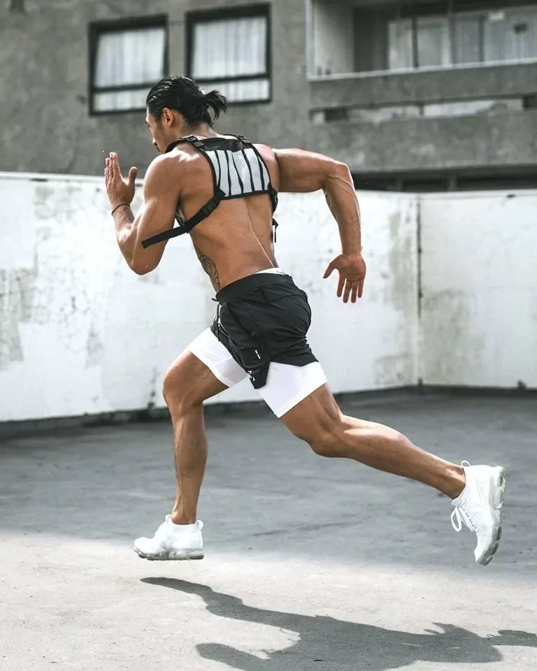 Anime Berserk 2 in 1 Gym Shorts for Men Active Athletic Compression Shorts 5 Inch Quick Dry Stretchy Training Fitness Workout