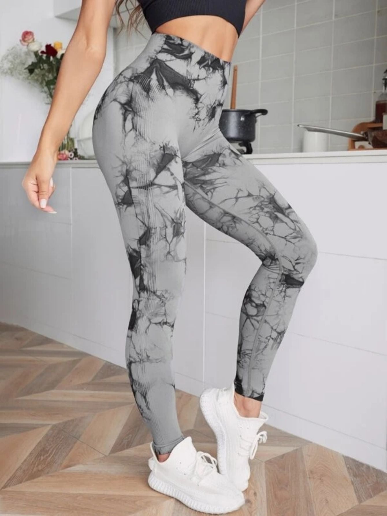Seamless High Waist Leggings Women Tie Dye Leggings Fitness Sports Running Yoga