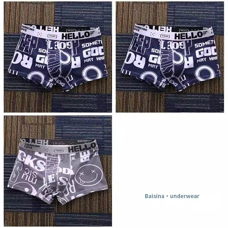 Men Underwear BoxerShorts Cotton Man Panties Male Boxers Breathable Comfortable Mens Printed Underpants Sexy cuecas calzoncillos