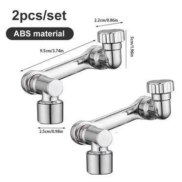 2pcs Faucet Extender, ABS Robotic Arm,Single Mode,1080° Rotating Universal Faucet Extension, Swivel Faucet For Bathroom Sink