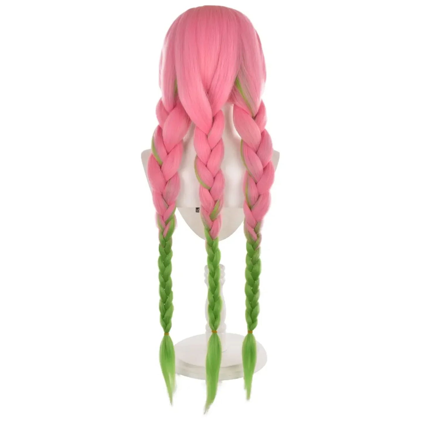 Demon Slayer Kanroji Mitsuri Cosplay Wig Green Mix Pink Long Anime Costume Wigs Kanroji Mitsuri Wigs with Synthetic Wig