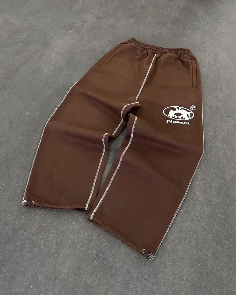 Vintage Graphic Print Streetwear Men Pants Fashion Hip Hop Joggers Men Clothing Casual Loose Buckle Feet Sweatpants Trousers