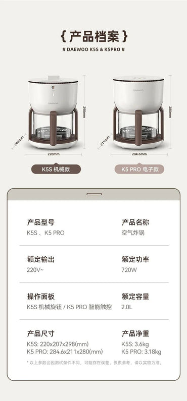 220V Upgrade Your Cooking Experience with Air Fryer: Smart, Multi-functional, and Convenient AG