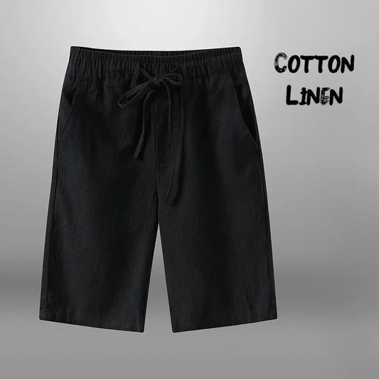 Men Shorts for Men Cotton Linen Casual Breathable Beach Shorts Men's Short Sweatpants Vacation Gym Basketball