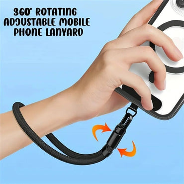 Anti-drop Mobile Phone Lanyard Universal Adjustable Short Wrist Straps with Self-locking Design Durable Polyester Phone Strap