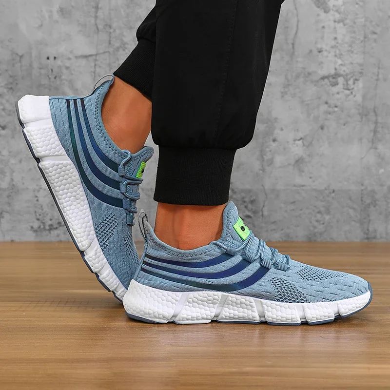Men’s Sneakers Comfortable Breathable Platform Shoes Summer Man Running Shoes Breathable Comfortable Fashion Walking Sneakers