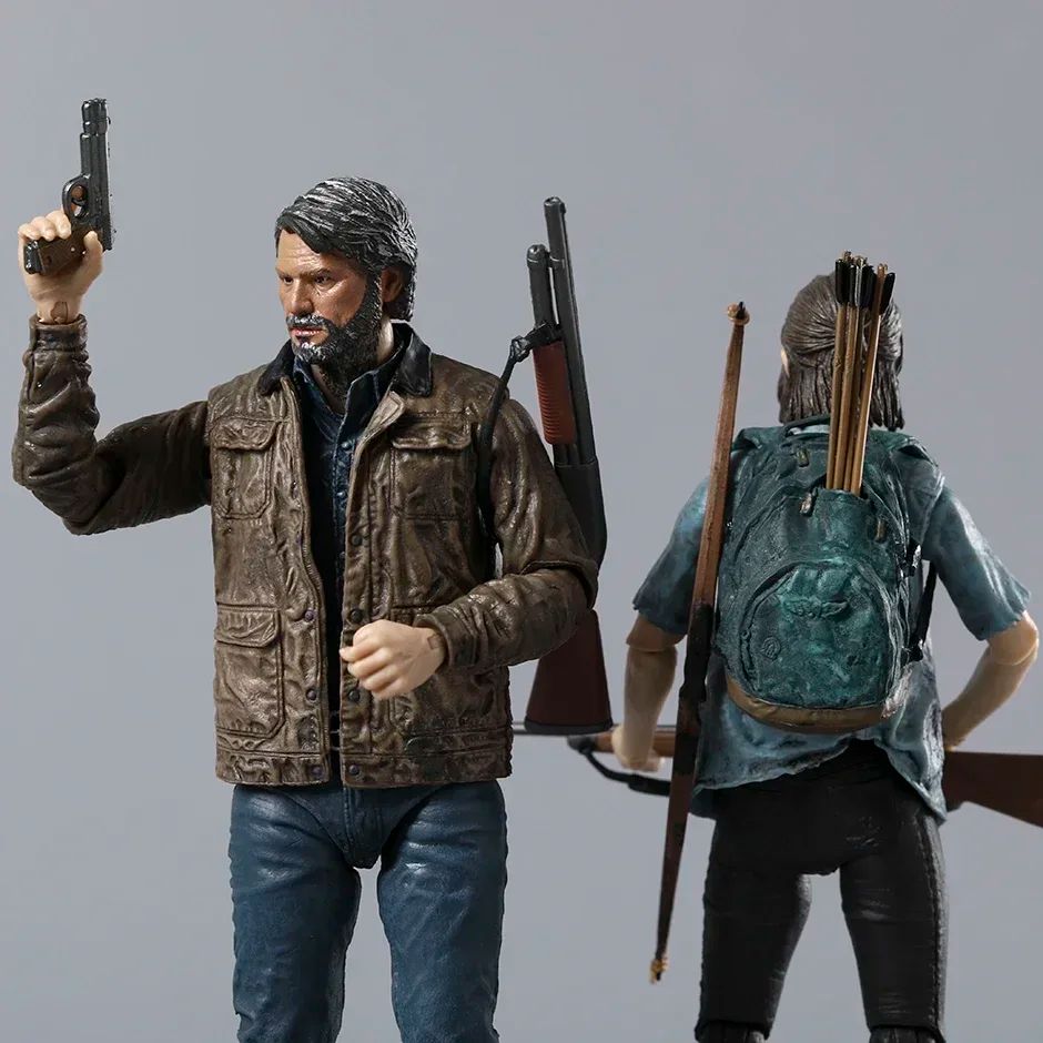 NECA The Last of Us 2: Pacote Duplo de Bonecos de Ação Ultimate Joel e Ellie para Coleção - Presente Brinquedo