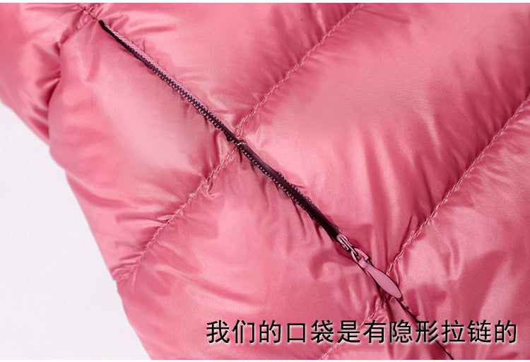Korean Fashion Slim Remove Hooded Parka Fashionable Outerwear 2023 Winter Womens Down Jackets Long Light Thin Coat Puffer Jacket