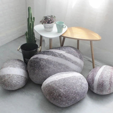 Large Stuffed Rocks Stone Pillows Home Decoration Pebble Living Throw Pillows