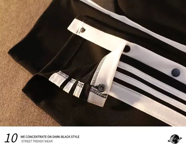 Women's Casual Side Stripe Split Pants Loose Wide Leg Comfortable Slimming Sports Trousers Trendy Ins Style Elastic Waist