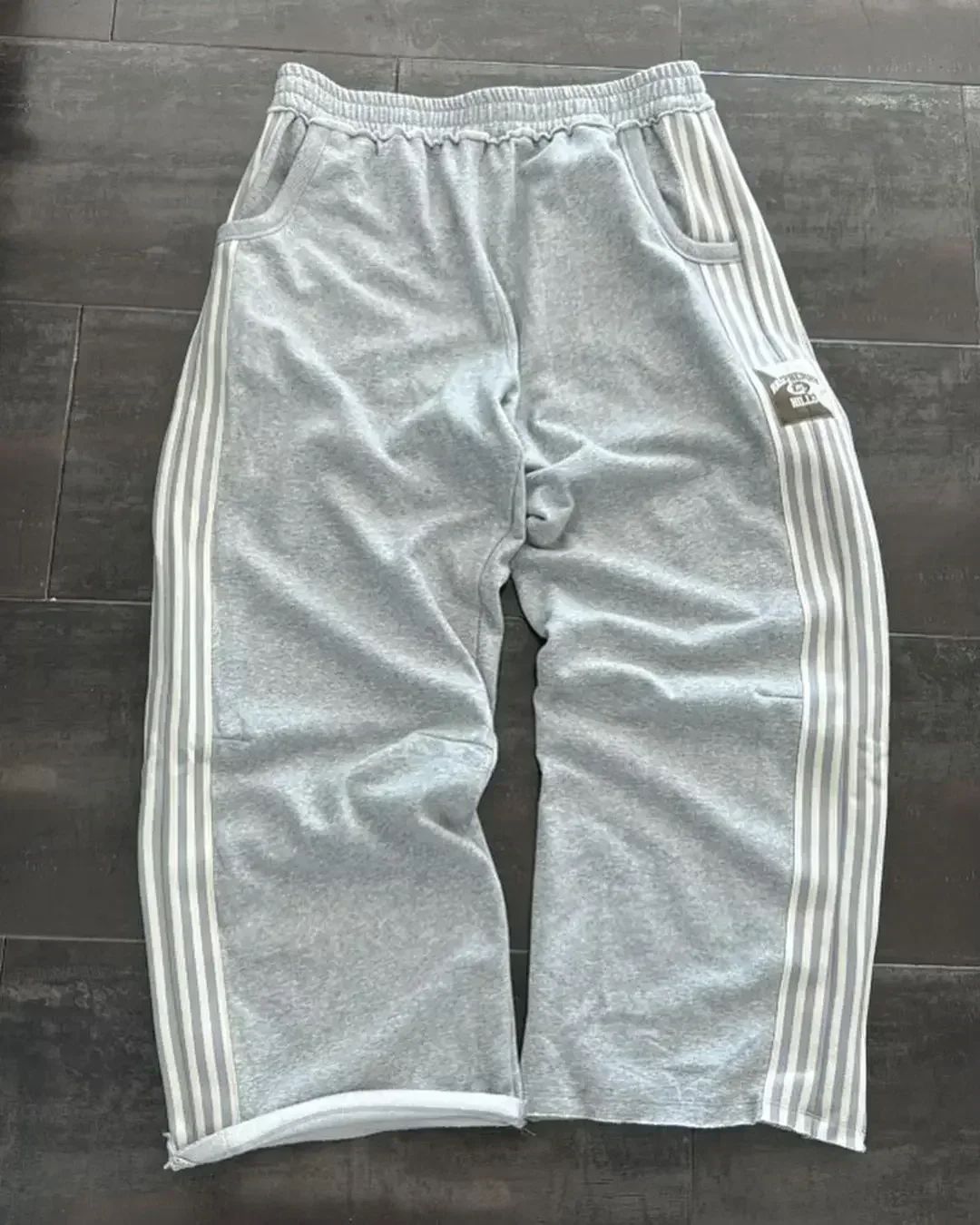2025 Korea's new simple striped loose casual pants, loose and stylish Y2K style oversized pants mid-tight pants pants hot sale