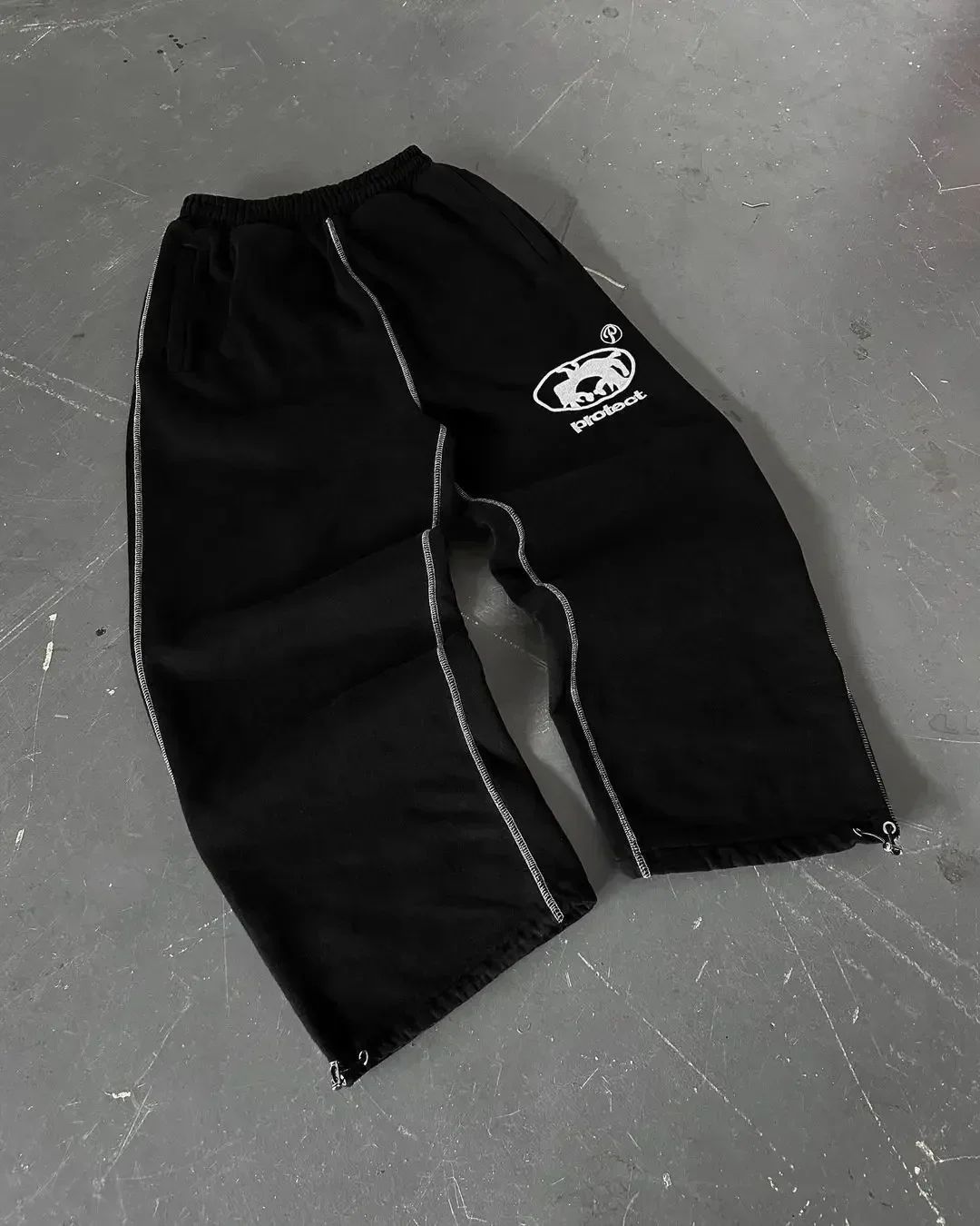 2025 Korea's new simple striped loose casual pants, loose and stylish Y2K style oversized pants mid-tight pants pants hot sale