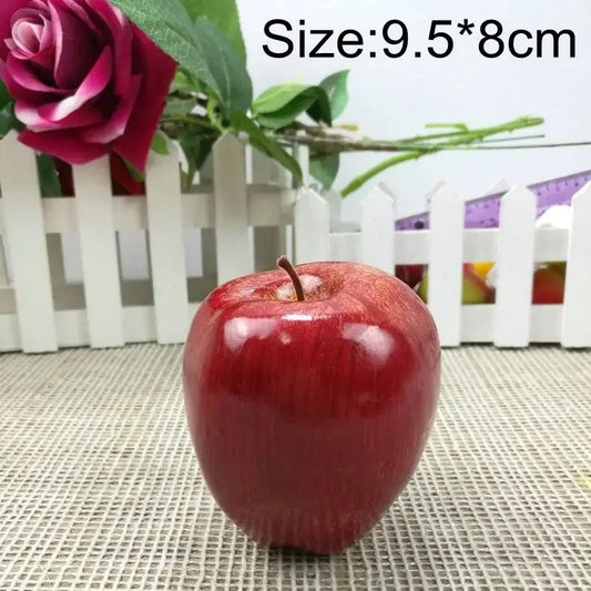 5PCS 8x9.5cm Artificial Fruit Fake Apple Food Photography Props Christmas Halloween Party Home Decoration Fake Fruits Ornaments