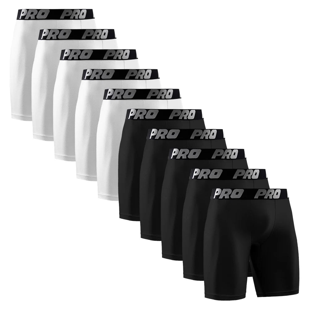 10Piece Set Underwear male Mens Boxers Briefs Sexy Underpants Quick Drying Breathable Men's Black and White Boxing Panties Men