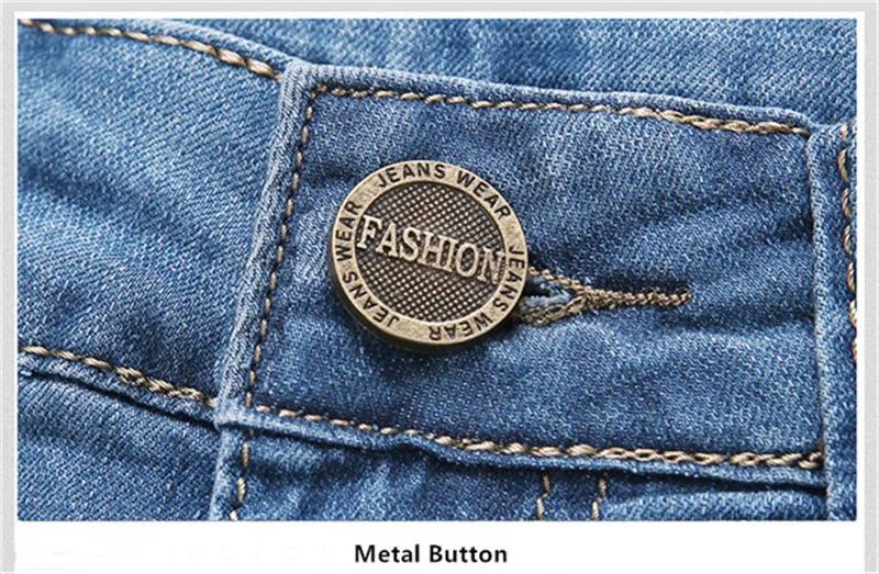 Summer Shorts Calf Length Trousers Plus Size 48 42 Men Denim Elastic Stretched Thin Jean Oversized Classic Straight Streetwear