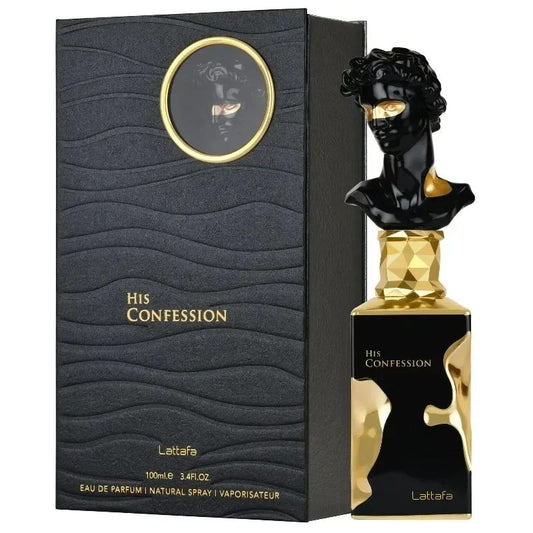 100ml Perfume Árabe Original Lattafa His Confession Eau de Parfum Spray Masculino La