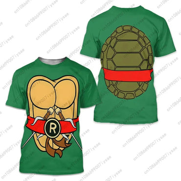Ninja Turtles 3Dprint Sport Quick Dry Breathable Men T Shirt Harajuku Cosplay Party Adult Baby Parentchild Boy Girl Short Sleeve