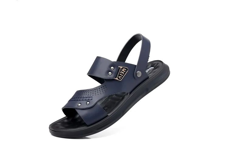 Men's Casual Trendy Soft Bottom Sandals 2024 New Design Real Leather Beach Shoes Slippers Anti-Slip Summer Shoes