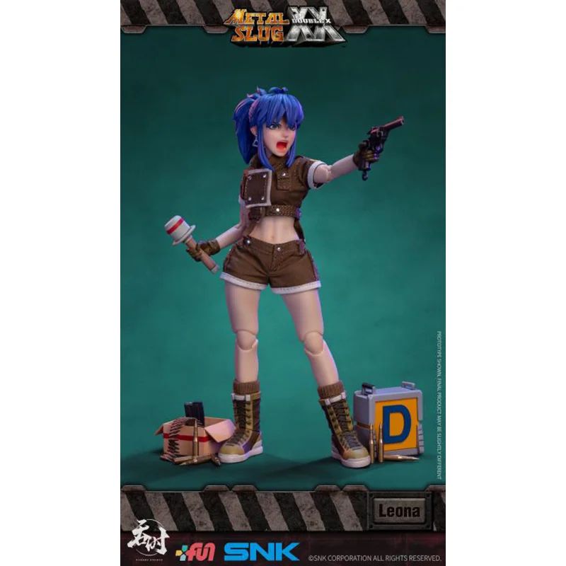 100% Original TUNSHI STUDIO Leona Heidern BRAND METAL SLUG Metal Slug XX 1/12 Anime Action Figures Modelo Brinquedos