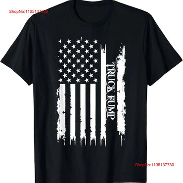 Truck Fump United States Distressed w US Flag T Shirt vintage Washed Unisex Top For Everyday Wear Slightly streetwear